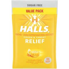 Honey Lemon Sugar Free Cough Drops 180 Count