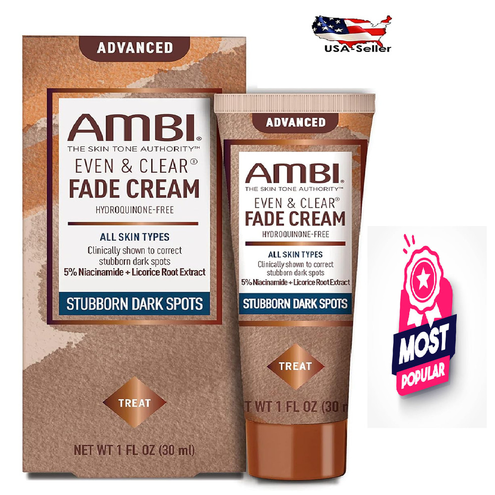 Ambi Even & Clear Advanced Fade Cream Licorice Root Extract, PHA, 1 Fl Oz