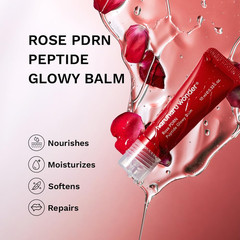 Wonder Rose PDRN Peptide Glowy Balm, Instant Moisture, Repairs Dry Cracked Lips,