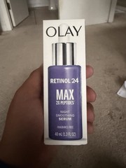 Olay Retinol 24 Max 2x Peptides Night Smoothing Serum 40 ml 1.3oz Fragrance Free