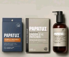 NEW Papatui Men&rsquo;s Skincare Bundle Facial Cleanser + Under Eye & Pimple Patches