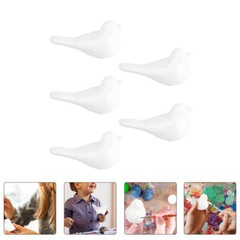 5Pcs DIY Birds Crafts Decor Simple Foam Birds White Body Birdie Toys for Kids