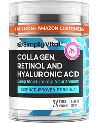 NEW Collagen Retinol Hyaluronic Acid Anti-Aging Face Moisturizer Cream 1.7oz