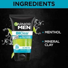 Garnier Men Oil Clear Face Wash, 100G 100Gm 3.53 Ounce (Pack of 1)