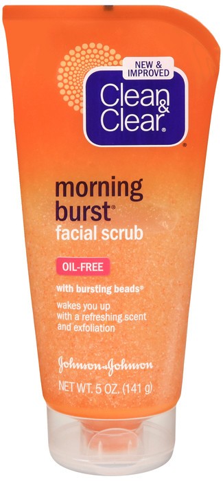 Clean and Clear Morning Burst Brightening Facial Scrub with Vitamin C, 5 oz