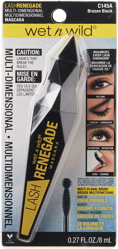 Wet n Wild Lash Renegade Mascara, C145A Brazen Black