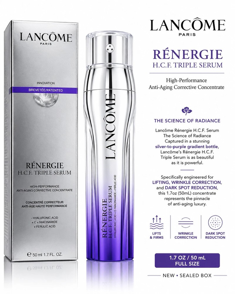 Lancome Renergie H.C.F Triple Serum ANTI-AGING 1.7oz /50mL FULL SZ SEAL BOX