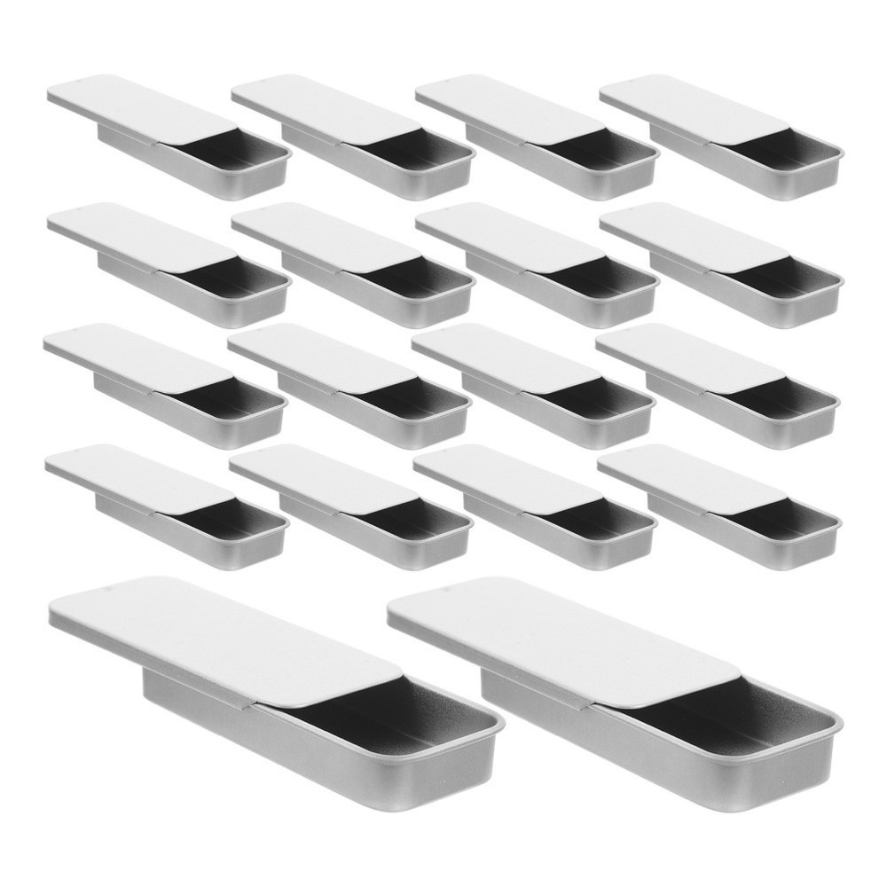 18 Pcs Rectangular Metal Tins With Lid Empty Tinplate Candy Boxes For Storage