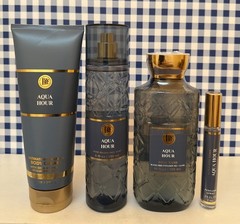 4X ~ Bath & Body Works ~ AQUA HOUR ~ Body Wash, Cream, Mist & Travel Perfume