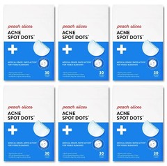 180 Count Peach Slices Acne Spot Dots Hydrocolloid Pimple Zits Patches (6x 30)