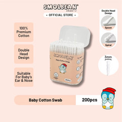 200PCS Baby Cotton Buds Swabs Dual Head Design | Spoon-shape | Spiral-shape