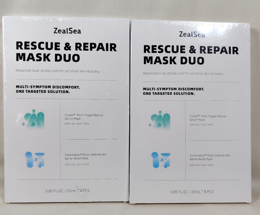 2x ZealSea Cicalix & Ceramidbar Face Masks Skincare,Allinone Proven Derm Solutio