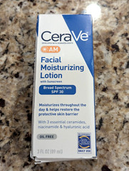 CeraVe Face Moisturizer Sunscreen Lotion Normal to Dry Skin SPF 30 3 fl oz 1/27