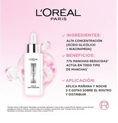 Sérum facial L&rsquo;Oréal Paris Glycolic Bright antimanchas ácido glicólico, niacinam