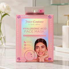 Juicy Couture Hyaluronic Acid Face Mask 6 Pack Hydrating Sheet Masks