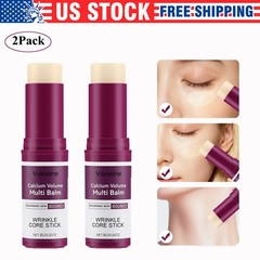 2Pack Calcium Volume Multi Balm Wrinkle Core Stick Moisturing Firming Anti-aging