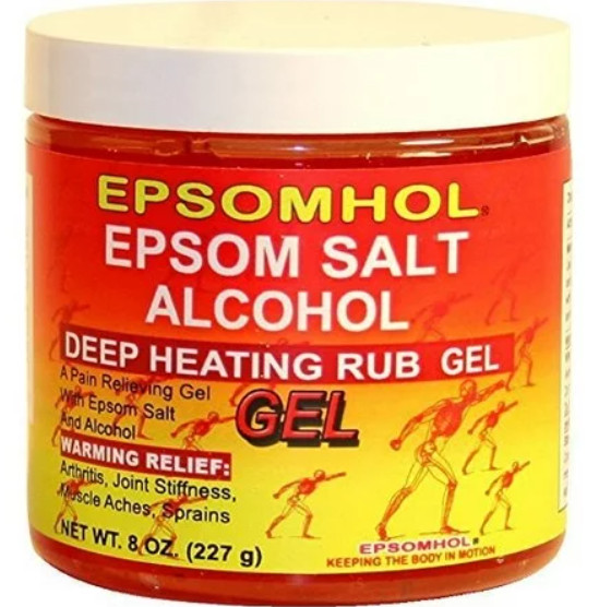 EPSOMHOLS EPSOM SALT N ALCOHOL GEL DEEP HEATING RUB GEL, 8 oz (1 PC)