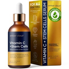 Vitamin C Serum for Face with Stem Cells Hyaluronic Acid Vitamin E Aloe Vera For