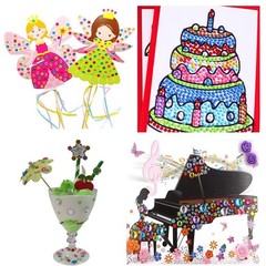 Elwish 365pcs Round Jewels Self Adhesive Stickers, multicolored