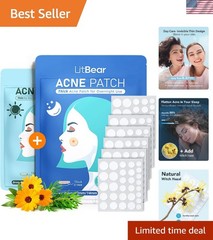 Gentle & Effective Acne Patches – 180 Count with Witch Hazel for All Skin Types