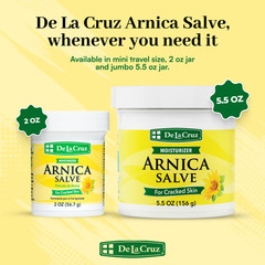 De La Cruz Arnica Salve for Cracked Skin, Travel Size, 0.21 OZ. / Made in USA