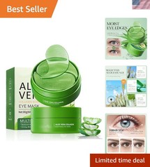 Hydrating Aloe Under Eye Gel Masks – Reduce Puffiness & Fine Lines – 60 Sheets