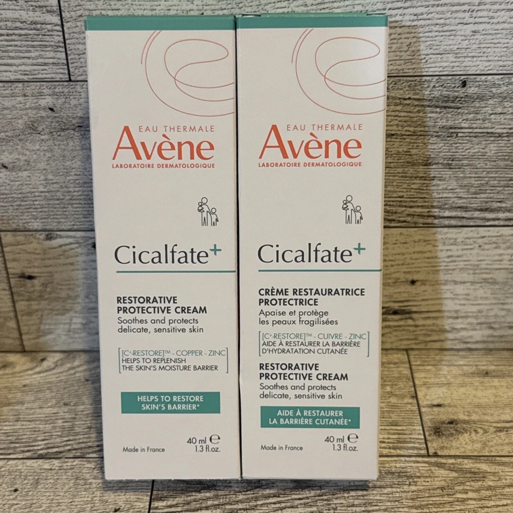 (2) Avene CICALFATE+ Restorative Protective Cream 40ml/1.3oz Travel Sz NIB 07/27
