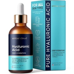 Ember Cloud Hyaluronic Acid Face Serum Anti Aging Wrinkles Lifting Hydration 1oz