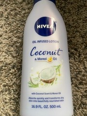 4 X NEW 16.9 Ounce Nivea Coconut & Monoi Oil Body Lotions