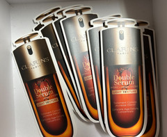 10 X CLARINS Double Serum LIGHT TEXTURE 0.03oz/0.9ml EACH Sealed Sample Packs
