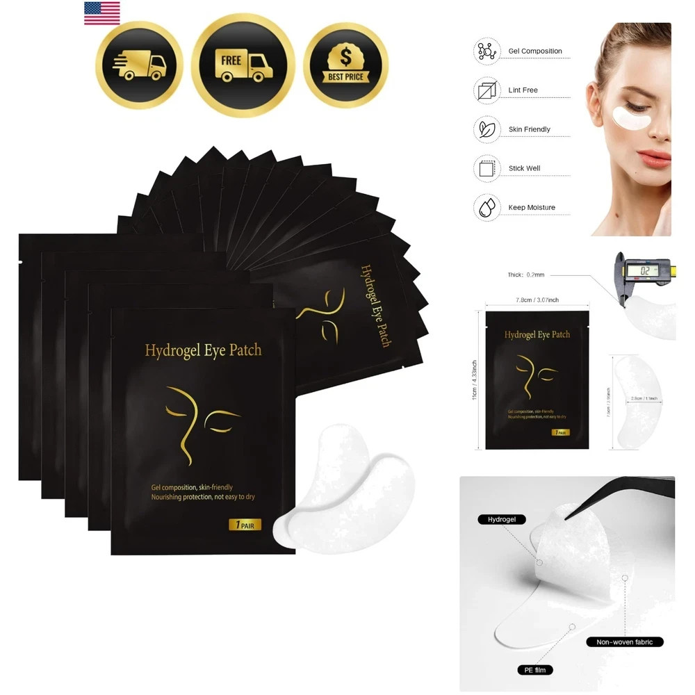 120 Pairs Hydrogel Under Eye Patches, Gel Eye Pads Lash Extensions, Lint Free…