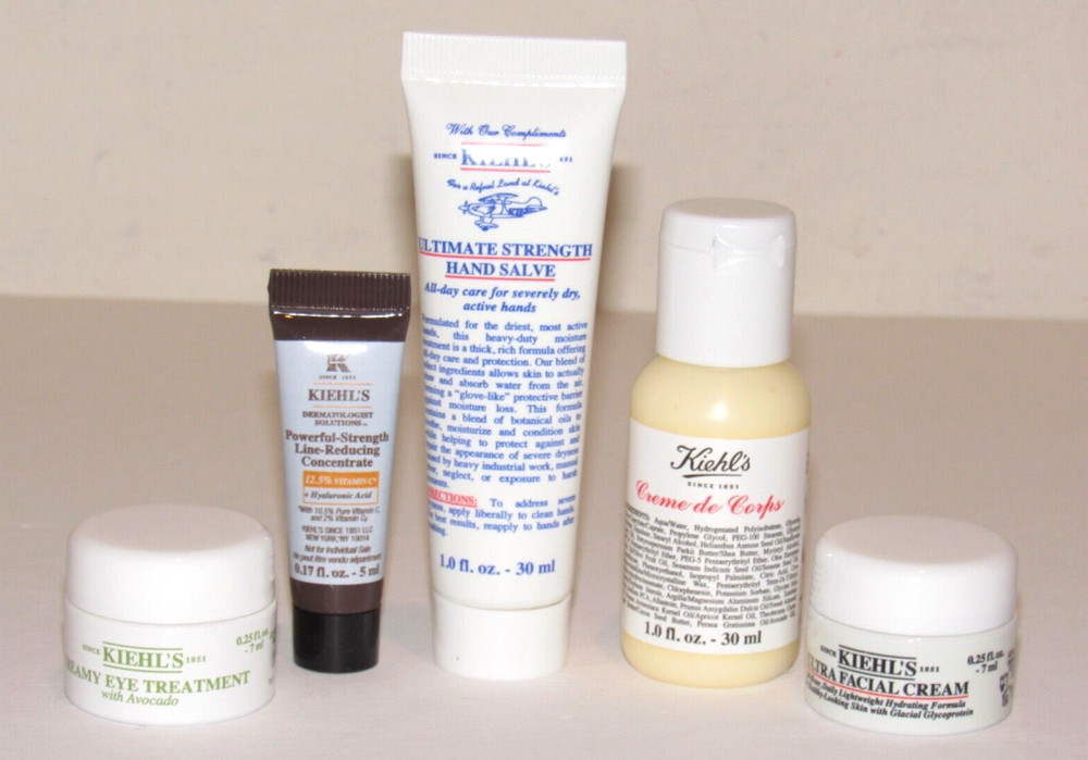 5 Kiehl&rsquo;s Set Creme de Corps Hand Salve Line-Reducing Concentrate Eye Treatment