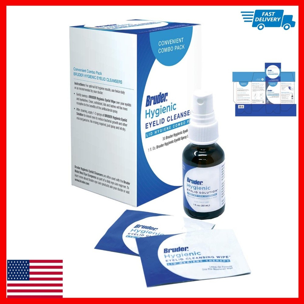 Bruder Hygienic Eyelid Cleansers Value Pack | Wipes & Spray