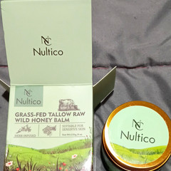 Nultico Grass-Fed Tallow & Raw Wild Honey Balm Moisturizer Herb-Infused 4 fl oz