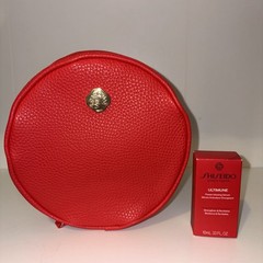 Shiseido Ultimune Power Mini Serum & Circle Zip Pouch Travel Bag