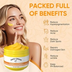 Turmeric Soap Bar Face Cream Wash 2.67 Ounce, Yellow
