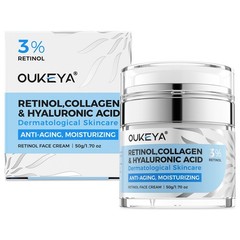 OUKEYA Retinol Face Cream Anti Ageing Wrinkle + 5% Hyaluronic Acid Moisturiser