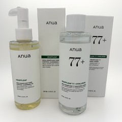 Anua Heartleaf Cleansing Oil 200ml + 77+ Hyaluron Soothing Toner 250ml Set