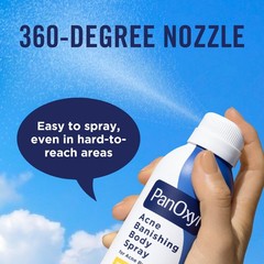 PanOxyl Acne Banishing Body Spray with 2% 6 Ounce (Pack of 1), White