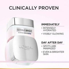 L&rsquo;Oreal Paris Glycolic Bright Glowing Night Cream | Dark Spot & Glow Care | 50ML