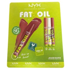 NYX Professional Fat Oil Slick Click Shiny Lip Balm Variety, 2 Gram – 3 Pack