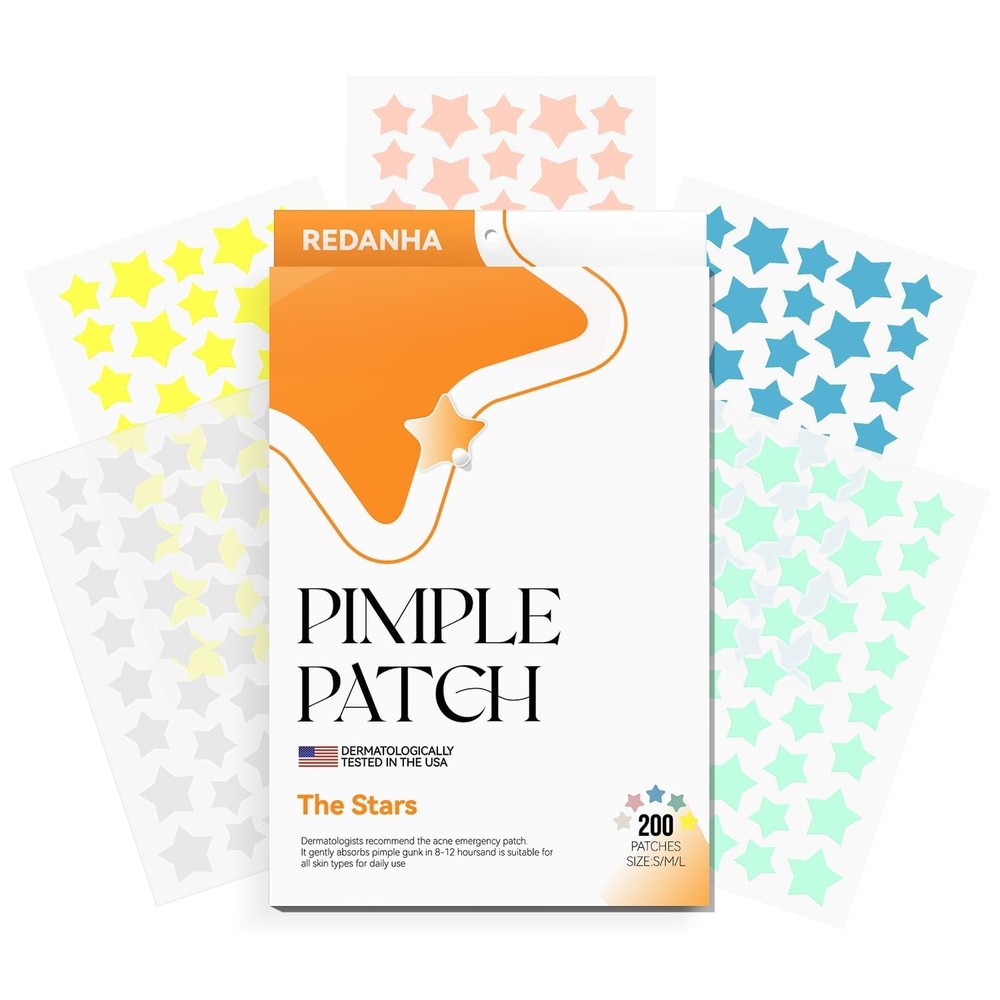 REDANHA 200 Count Star Pimple Patches for 1 (Pack of 200), The Stars