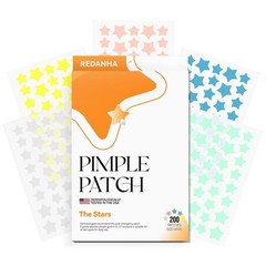 REDANHA 200 Count Star Pimple Patches for 1 (Pack of 200), The Stars