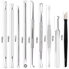Pimple Popper Tool Kit, Popping Zit for Nose Face Skin Blemish Extractor Tool