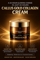 MEDIHEAL Callus Gold Collagen Skin Care Set – Toner, Emulsion, Cream & Sheet Mas