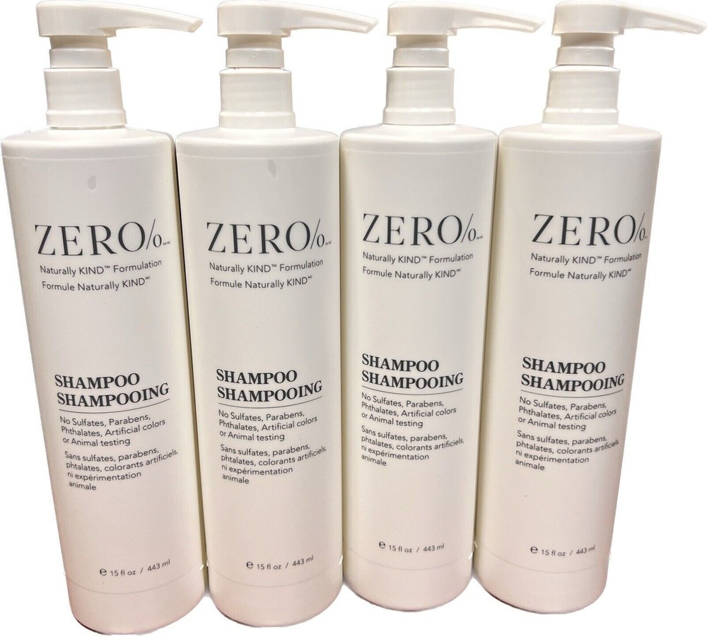 Lot of 4 Zero% Gilchrist & Soames SHAMPOO Naturally Kind 15oz In Each Bottle