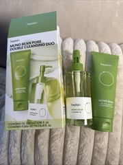 Beplain Mung Bean Pore Double Cleansing Duo, Cleansing Foam 6.76oz & Oil 5.41oz