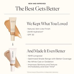 Tinted Moisturizer with SPF 30 – 24HR Hydration, Sheer to Light Coverage, Dewy F