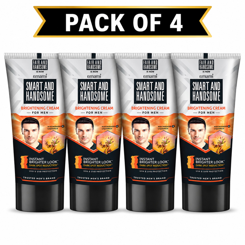 Smart And Handsome Radiance Face Cream Men 60g Pack of 4 Bright Look