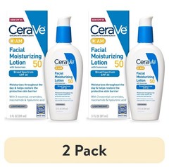 CeraVe AM Facial Moisturizing Lotion SPF 50 (2 Pack) 3oz Each Exp 02/2027